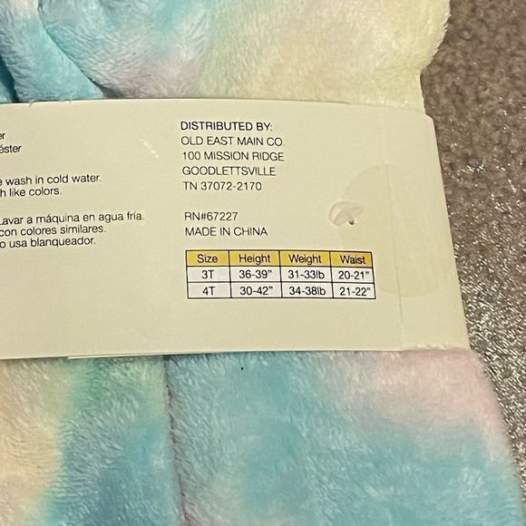 NWT Sz 3T Bobbie Brooks Tie Dye Unicorn One Piece - Picture 2 of 3